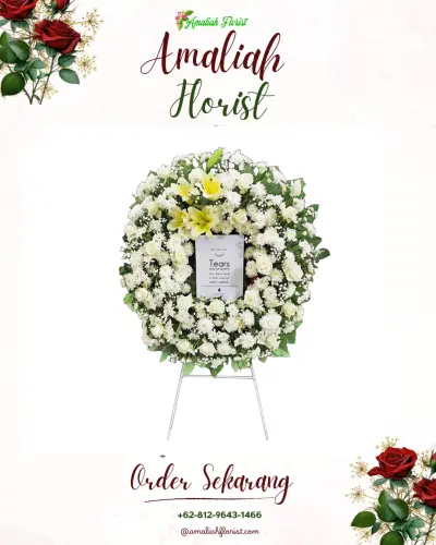 Krans Bunga Duka Cita di Banjarnegara